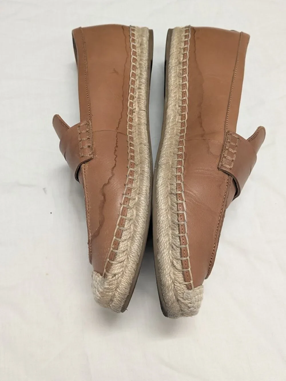 Sam Edelman Men's Tan Leather Espadrille Penny Loafers